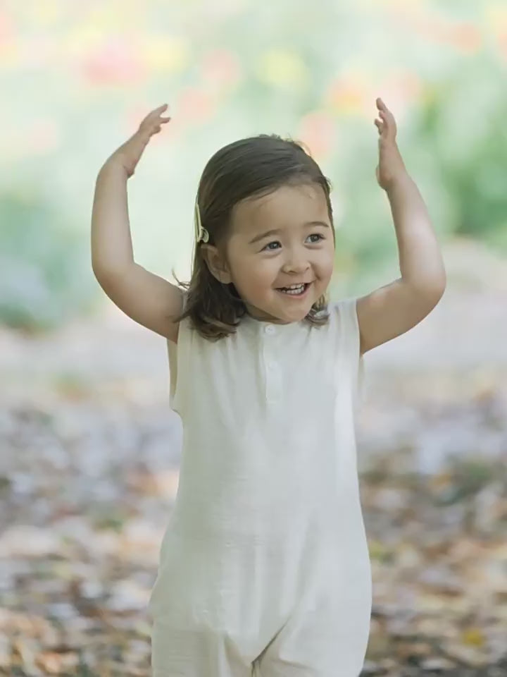 ArborTree Organic Cotton and Linen Summer Casual Sleeveless Onesie for Infants and Toddlers—Moisture-Wicking and Soft Against the Skin